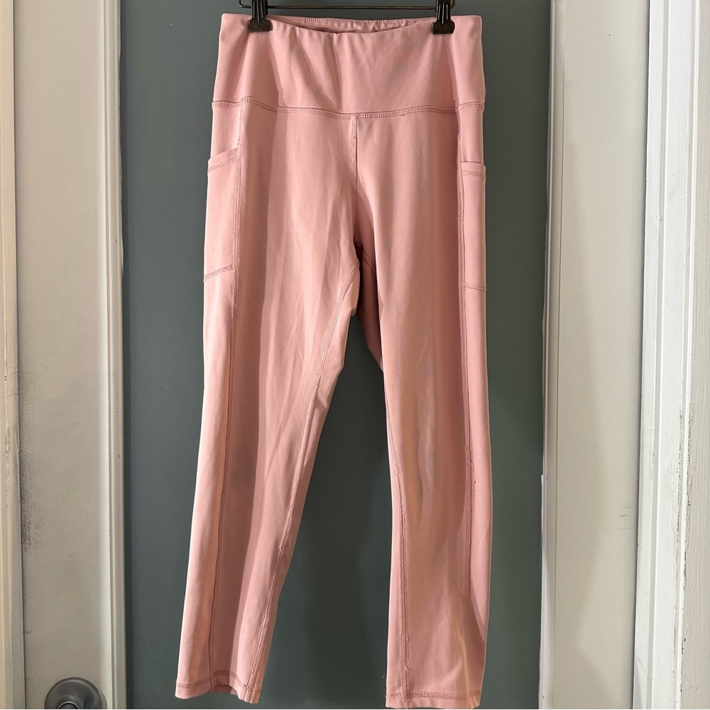 Beverly Hills Polo Club Pale Pink Leggings w phone pockets